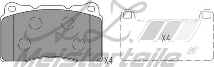 A.Z. Meisterteile AZMT-44-022-2186 - Комплект спирачно феродо, дискови спирачки vvparts.bg