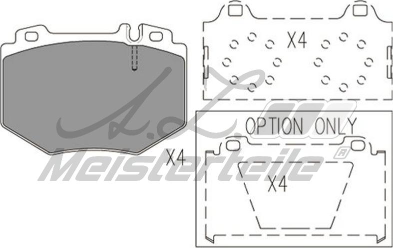 A.Z. Meisterteile AZMT-44-022-2183 - Комплект спирачно феродо, дискови спирачки vvparts.bg