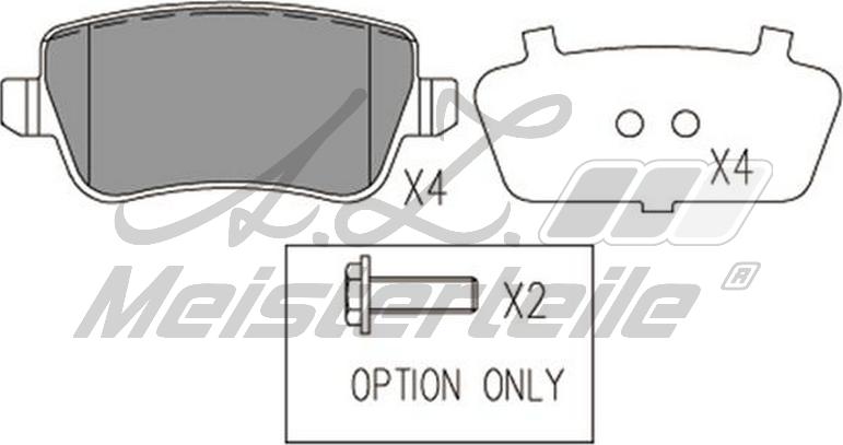 A.Z. Meisterteile AZMT-44-022-2187 - Комплект спирачно феродо, дискови спирачки vvparts.bg