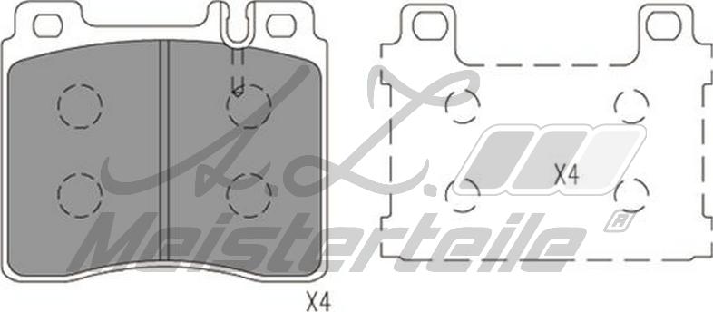 A.Z. Meisterteile AZMT-44-022-2135 - Комплект спирачно феродо, дискови спирачки vvparts.bg