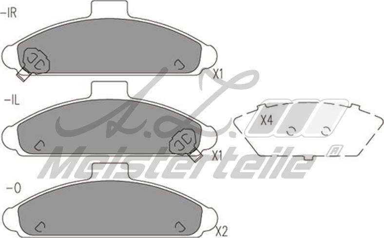 A.Z. Meisterteile AZMT-44-022-2136 - Комплект спирачно феродо, дискови спирачки vvparts.bg