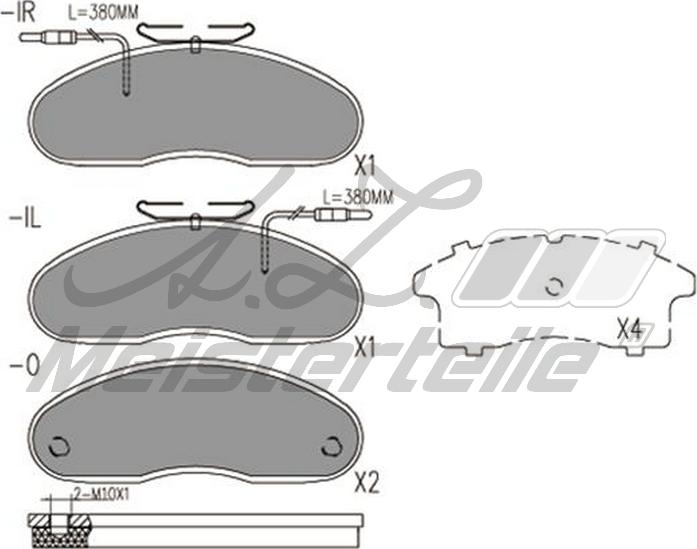 A.Z. Meisterteile AZMT-44-022-2131 - Комплект спирачно феродо, дискови спирачки vvparts.bg