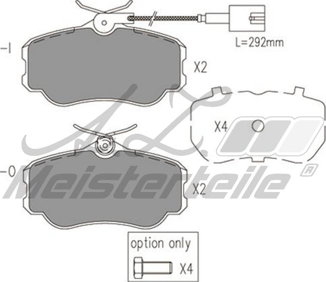 A.Z. Meisterteile AZMT-44-022-2133 - Комплект спирачно феродо, дискови спирачки vvparts.bg