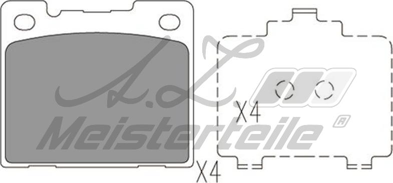 A.Z. Meisterteile AZMT-44-022-2129 - Комплект спирачно феродо, дискови спирачки vvparts.bg