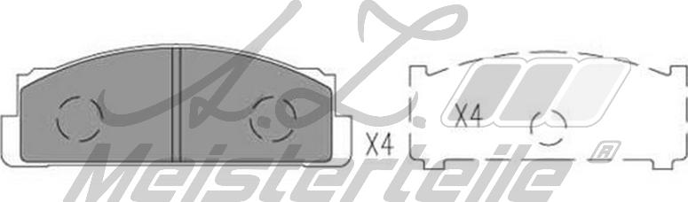 A.Z. Meisterteile AZMT-44-022-2124 - Комплект спирачно феродо, дискови спирачки vvparts.bg