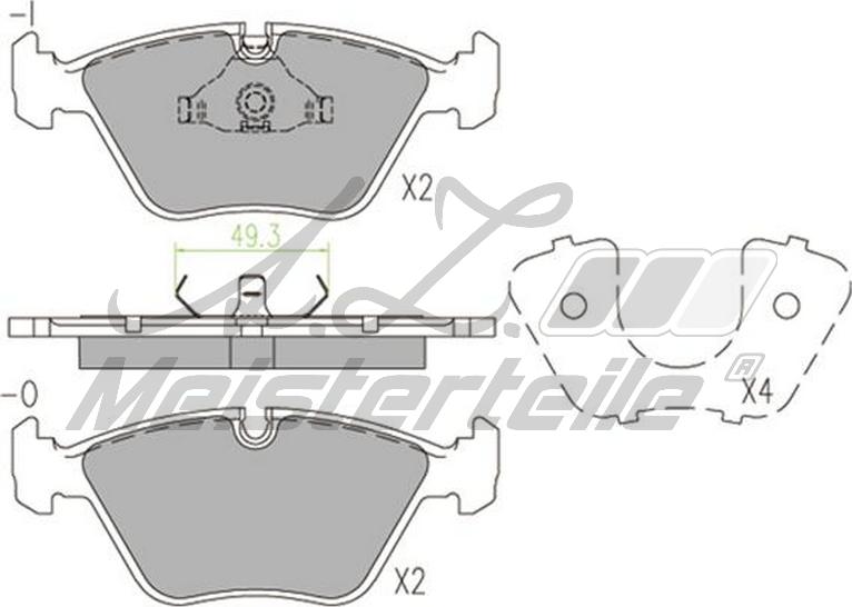 A.Z. Meisterteile AZMT-44-022-2128 - Комплект спирачно феродо, дискови спирачки vvparts.bg