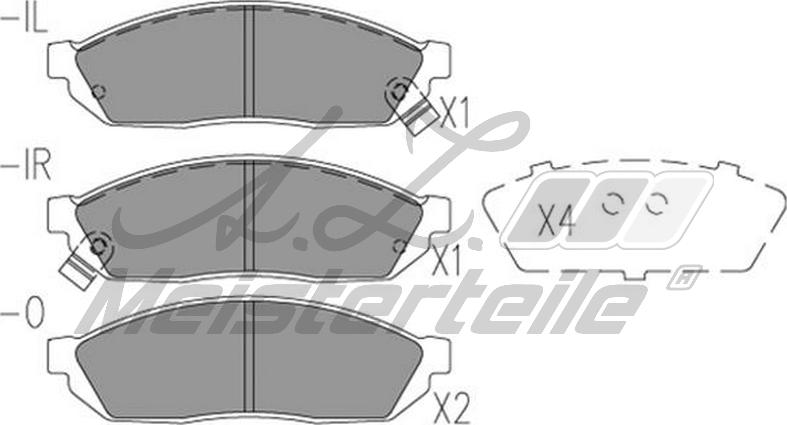 A.Z. Meisterteile AZMT-44-022-2123 - Комплект спирачно феродо, дискови спирачки vvparts.bg