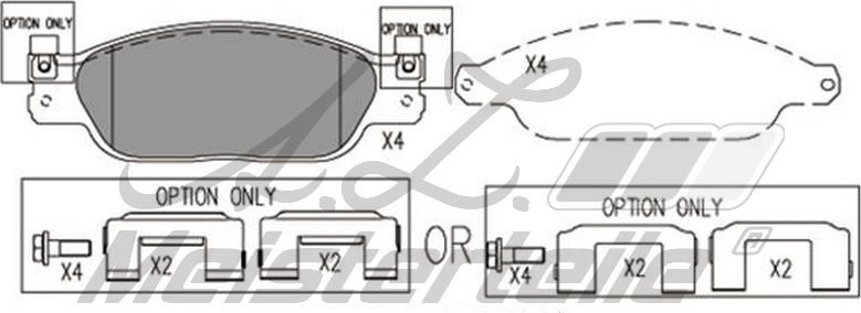 A.Z. Meisterteile AZMT-44-022-2174 - Комплект спирачно феродо, дискови спирачки vvparts.bg