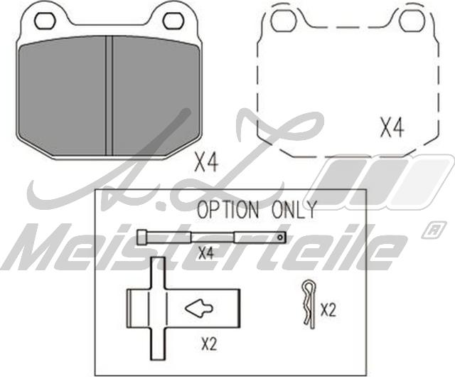 A.Z. Meisterteile AZMT-44-022-2172 - Комплект спирачно феродо, дискови спирачки vvparts.bg