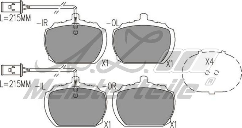 A.Z. Meisterteile AZMT-44-022-2398 - Комплект спирачно феродо, дискови спирачки vvparts.bg