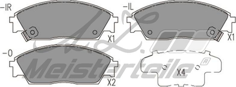 A.Z. Meisterteile AZMT-44-022-2393 - Комплект спирачно феродо, дискови спирачки vvparts.bg