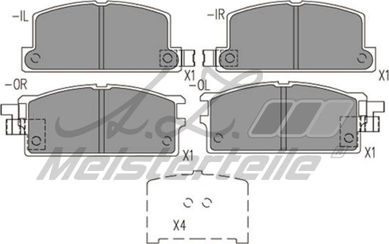 A.Z. Meisterteile AZMT-44-022-2397 - Комплект спирачно феродо, дискови спирачки vvparts.bg