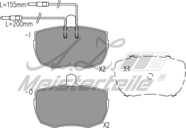 A.Z. Meisterteile AZMT-44-022-2302 - Комплект спирачно феродо, дискови спирачки vvparts.bg