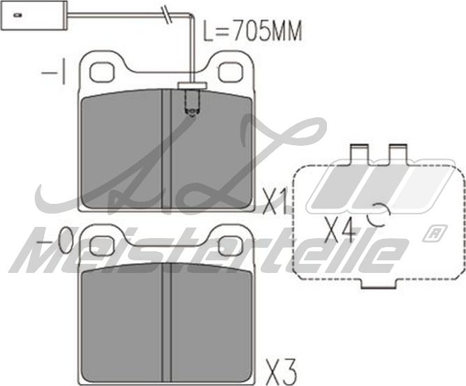 A.Z. Meisterteile AZMT-44-022-2318 - Комплект спирачно феродо, дискови спирачки vvparts.bg