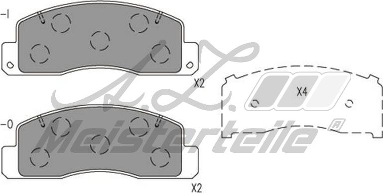 A.Z. Meisterteile AZMT-44-022-2384 - Комплект спирачно феродо, дискови спирачки vvparts.bg