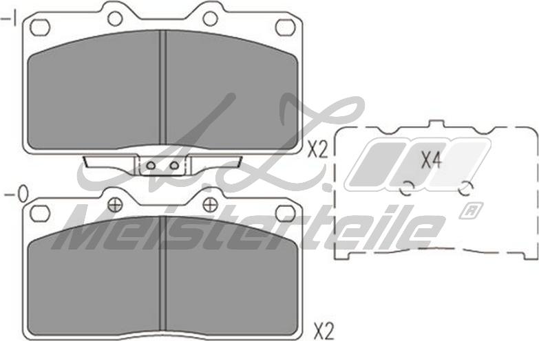 A.Z. Meisterteile AZMT-44-022-2331 - Комплект спирачно феродо, дискови спирачки vvparts.bg