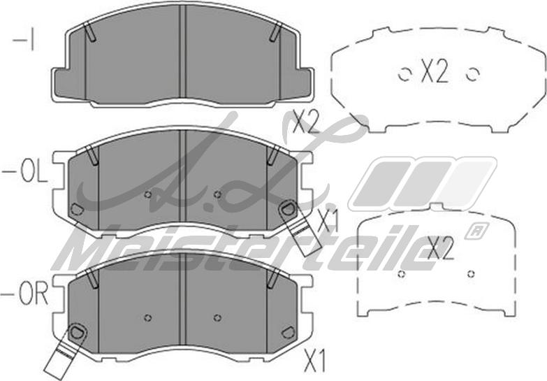 A.Z. Meisterteile AZMT-44-022-2323 - Комплект спирачно феродо, дискови спирачки vvparts.bg