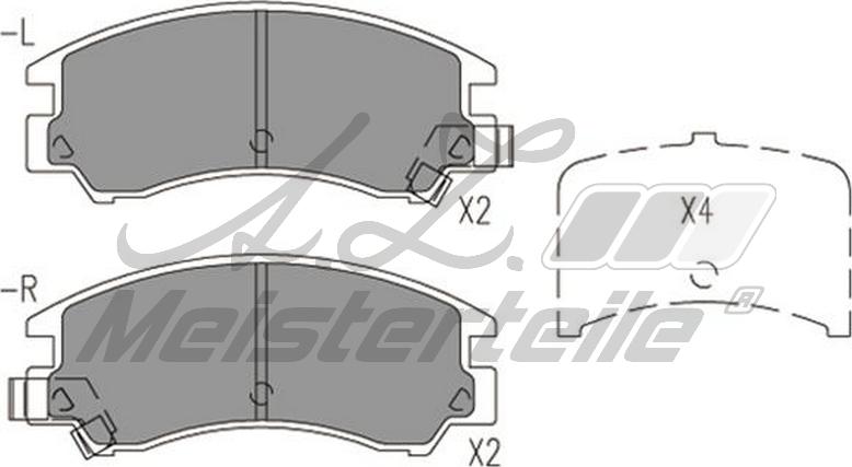 A.Z. Meisterteile AZMT-44-022-2322 - Комплект спирачно феродо, дискови спирачки vvparts.bg