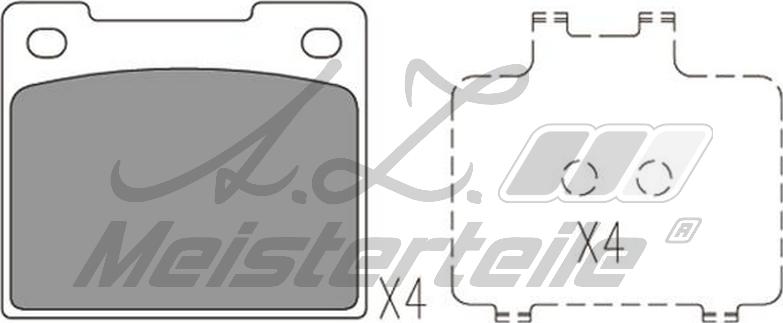 A.Z. Meisterteile AZMT-44-022-2374 - Комплект спирачно феродо, дискови спирачки vvparts.bg