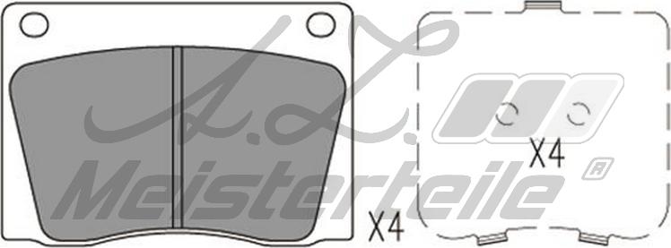 A.Z. Meisterteile AZMT-44-022-2373 - Комплект спирачно феродо, дискови спирачки vvparts.bg