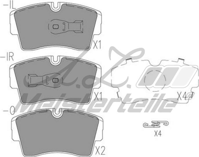 A.Z. Meisterteile AZMT-44-022-2296 - Комплект спирачно феродо, дискови спирачки vvparts.bg