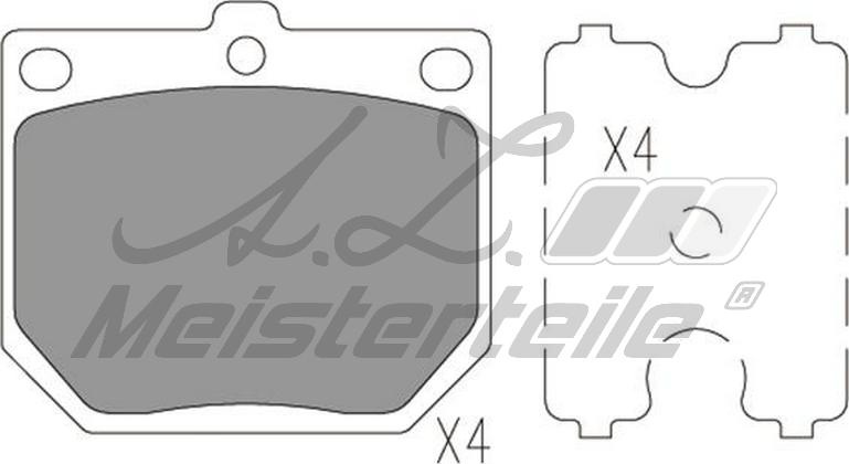 A.Z. Meisterteile AZMT-44-022-2240 - Комплект спирачно феродо, дискови спирачки vvparts.bg