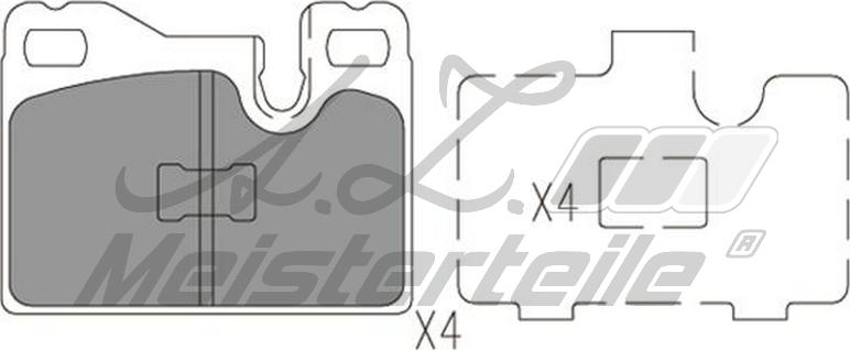 A.Z. Meisterteile AZMT-44-022-2258 - Комплект спирачно феродо, дискови спирачки vvparts.bg