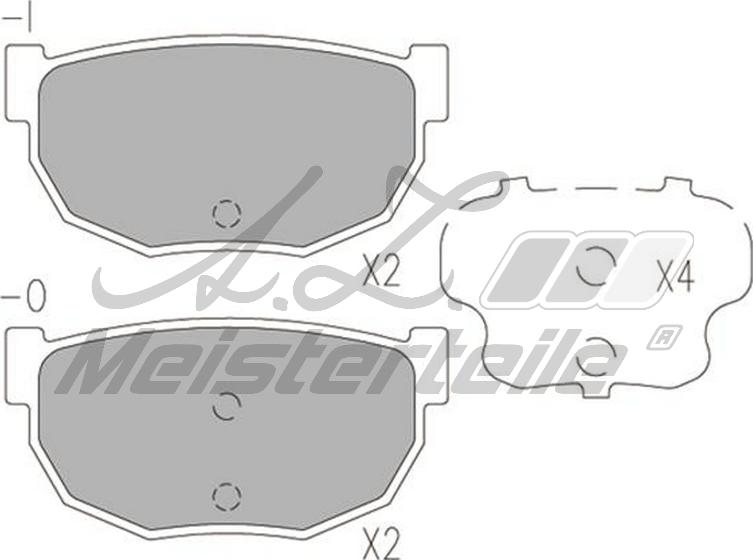 A.Z. Meisterteile AZMT-44-022-2253 - Комплект спирачно феродо, дискови спирачки vvparts.bg