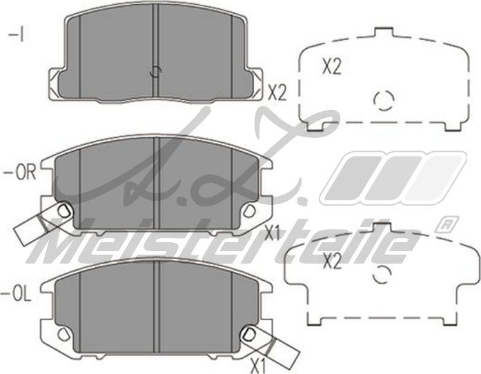 A.Z. Meisterteile AZMT-44-022-2252 - Комплект спирачно феродо, дискови спирачки vvparts.bg