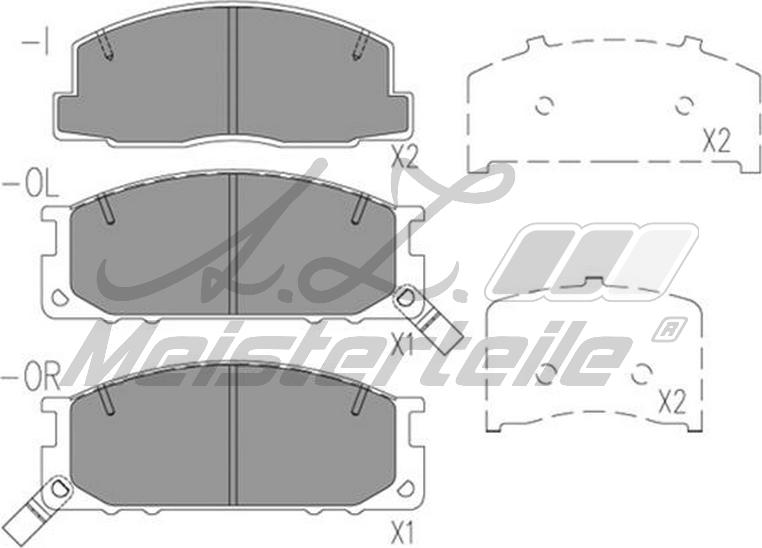 A.Z. Meisterteile AZMT-44-022-2265 - Комплект спирачно феродо, дискови спирачки vvparts.bg