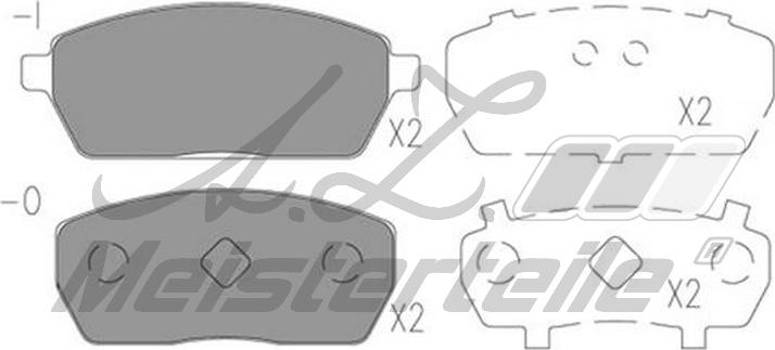 A.Z. Meisterteile AZMT-44-022-2281 - Комплект спирачно феродо, дискови спирачки vvparts.bg