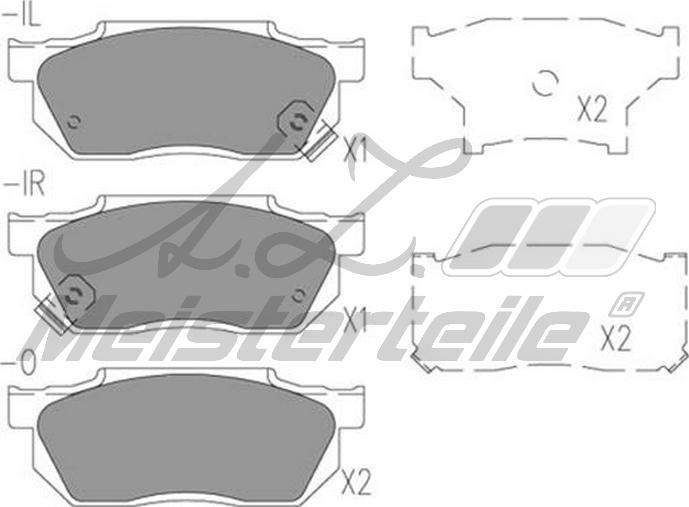 A.Z. Meisterteile AZMT-44-022-2282 - Комплект спирачно феродо, дискови спирачки vvparts.bg