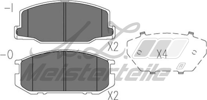 A.Z. Meisterteile AZMT-44-022-2239 - Комплект спирачно феродо, дискови спирачки vvparts.bg