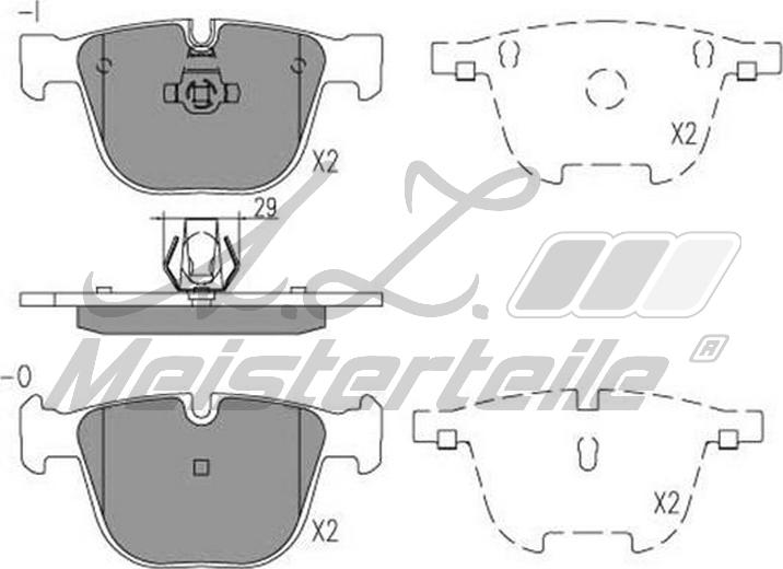 A.Z. Meisterteile AZMT-44-022-2228 - Комплект спирачно феродо, дискови спирачки vvparts.bg