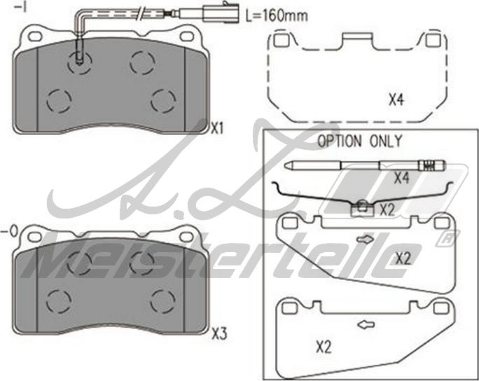 A.Z. Meisterteile AZMT-44-022-2223 - Комплект спирачно феродо, дискови спирачки vvparts.bg