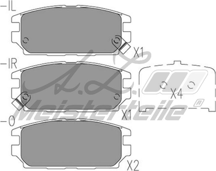 A.Z. Meisterteile AZMT-44-022-2274 - Комплект спирачно феродо, дискови спирачки vvparts.bg