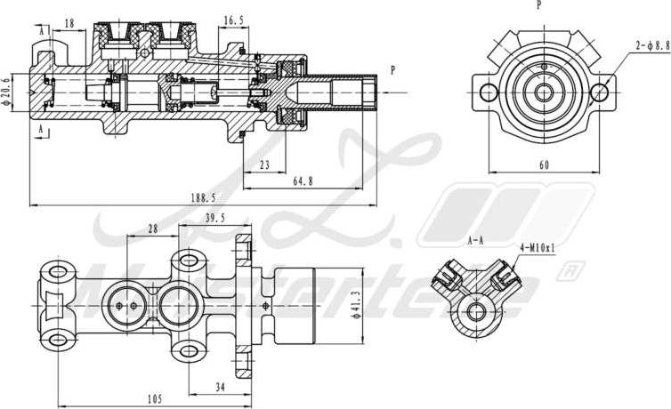 A.Z. Meisterteile AZMT-44-110-1065 - Спирачна помпа vvparts.bg