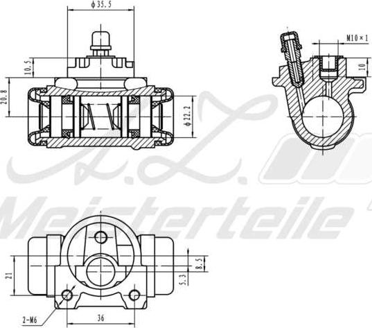 A.Z. Meisterteile AZMT-44-111-1091 - Спирачно цилиндърче на колелото vvparts.bg