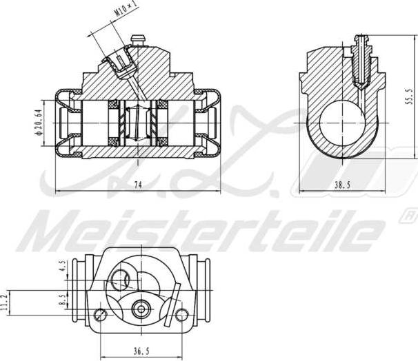 A.Z. Meisterteile AZMT-44-111-1062 - Спирачно цилиндърче на колелото vvparts.bg