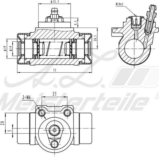 A.Z. Meisterteile AZMT-44-111-1008 - Спирачно цилиндърче на колелото vvparts.bg