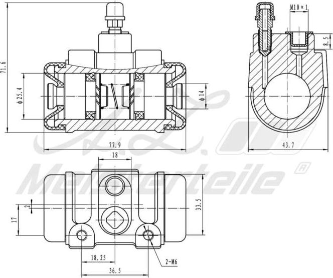 A.Z. Meisterteile AZMT-44-111-1038 - Спирачно цилиндърче на колелото vvparts.bg