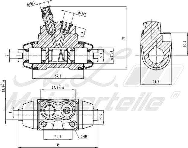 A.Z. Meisterteile AZMT-44-111-1143 - Спирачно цилиндърче на колелото vvparts.bg