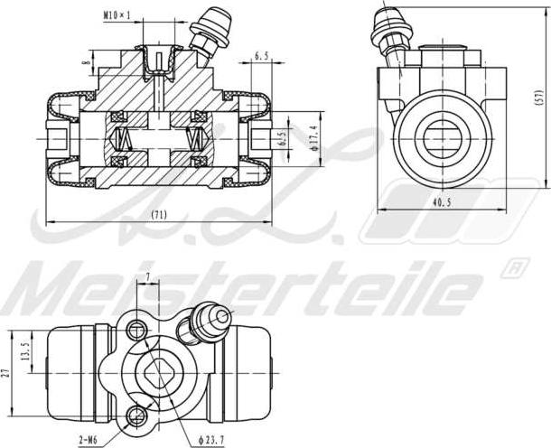 A.Z. Meisterteile AZMT-44-111-1106 - Спирачно цилиндърче на колелото vvparts.bg