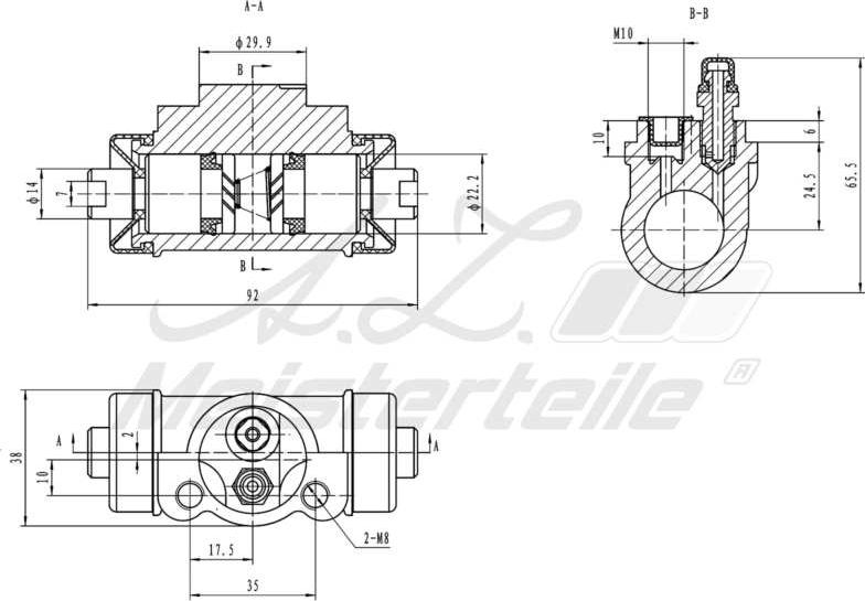 A.Z. Meisterteile AZMT-44-111-1110 - Спирачно цилиндърче на колелото vvparts.bg