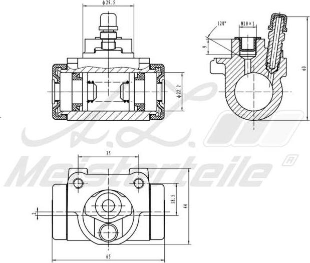 A.Z. Meisterteile AZMT-44-111-1124 - Спирачно цилиндърче на колелото vvparts.bg