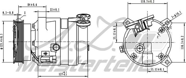 A.Z. Meisterteile AZMT-45-041-1055 - Компресор, климатизация vvparts.bg