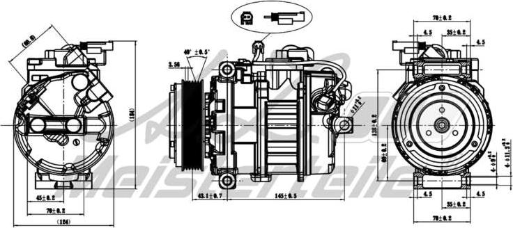 A.Z. Meisterteile AZMT-45-041-1069 - Компресор, климатизация vvparts.bg