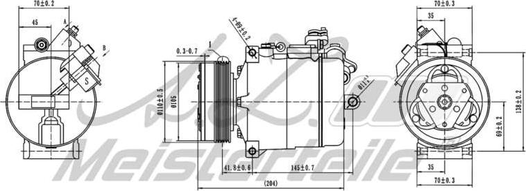 A.Z. Meisterteile AZMT-45-041-1019 - Компресор, климатизация vvparts.bg