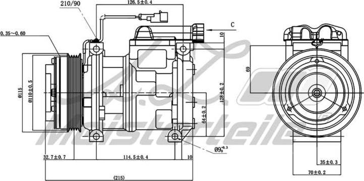 A.Z. Meisterteile AZMT-45-041-1116 - Компресор, климатизация vvparts.bg