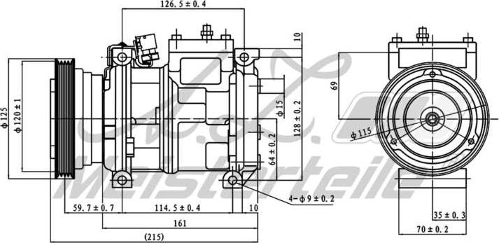 A.Z. Meisterteile AZMT-45-041-1117 - Компресор, климатизация vvparts.bg